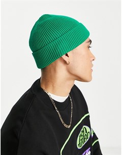 Зеленая шапка бини Asos design