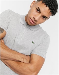 Серая облегающая футболка поло Lacoste