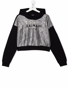 Худи со стразами Balmain kids