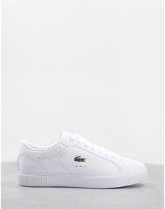 Белые кроссовки из мятой кожи Powercourt Lacoste