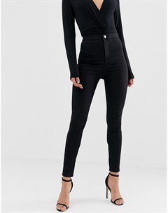 Черные эластичные джеггинсы Rivington Asos design