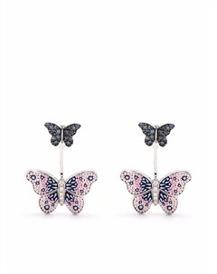 Серьги Universe Butterfly из белого золота с бриллиантами Sicis jewels