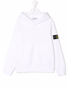 Худи с нашивкой логотипом Stone island junior