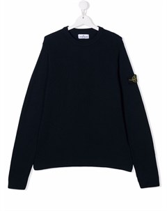 Джемпер с нашивкой логотипом Stone island junior