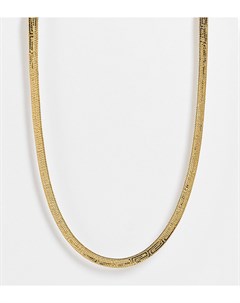 Ожерелье с покрытием из 14 каратного золота и цепочкой плетения снейк Asos design