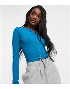 Боди бирюзового цвета с застежкой на пуговицы спереди Missguided tall