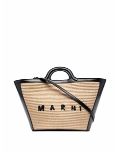 Сумка тоут с вышитым логотипом Marni