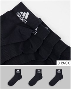 3 пары черных носков до щиколотки adidas Training Adidas performance