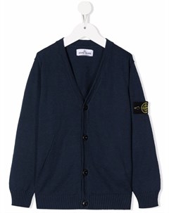 Кардиган с нашивкой логотипом Stone island junior