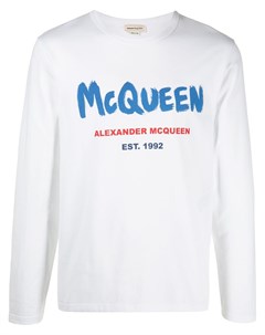 Футболка с длинными рукавами и логотипом Graffiti Alexander mcqueen