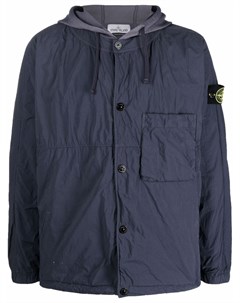 Куртка с капюшоном и нашивкой логотипом Stone island