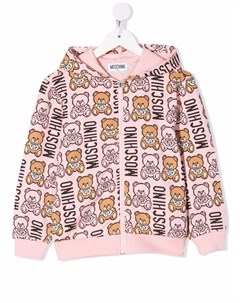 Худи на молнии с принтом Teddy Bear Moschino kids