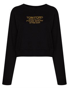 Укороченная толстовка из джерси с логотипом Tom ford