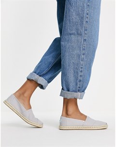 Серые плетеные из пеньки эспадрильи Toms