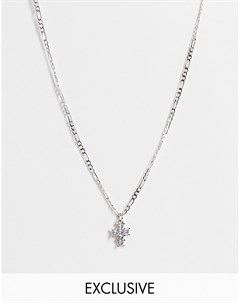Серебристое ожерелье чокер в стиле унисекс с крестом Inspired Reclaimed vintage