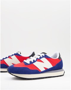 Синие кроссовки с красными вставками 237 New balance