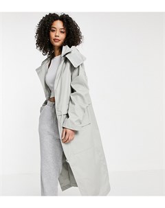 Серое двухслойное пальто парка ASOS DESIGN Tall Asos tall