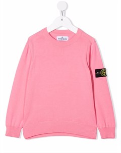 Джемпер с нашивкой логотипом Stone island junior