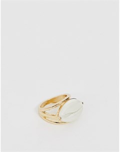 Золотистое кольцо с отделкой ракушкой Asos design