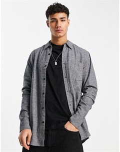 Серая фактурная рубашка Topman