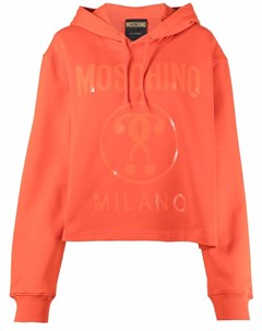 Худи с принтом Double Question Mark Moschino