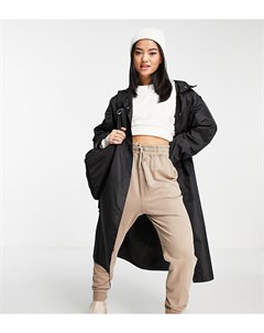 Черная парка дождевик из переработанных материалов ASOS DESIGN Petite Asos petite