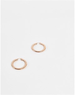Серьги кольца цвета розового золота Nali
