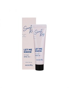 Крем сс для лица let me know cc cream spf50 ра Secret key