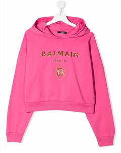 Худи с логотипом Balmain kids