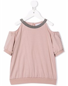 Футболка с вырезами Brunello cucinelli kids