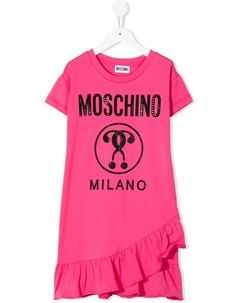 Платье футболка с логотипом Moschino kids