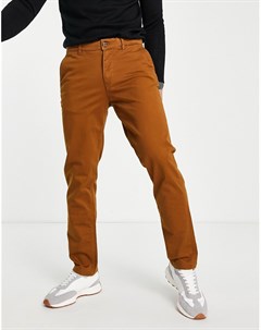 Темно коричневые прямые брюки Selected homme