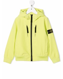 Бомбер с капюшоном и нашивкой логотипом Stone island junior