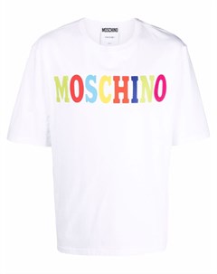 Футболка в стиле колор блок с логотипом Moschino