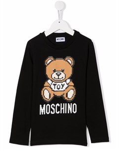 Футболка с длинными рукавами и принтом Teddy Bear Moschino kids