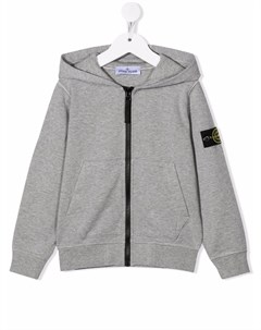 Худи с нашивкой логотипом Stone island junior