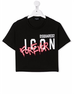 Укороченная футболка с логотипом Dsquared2 kids