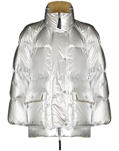 Пуховик с эффектом металлик Moncler