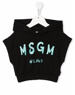 Худи без рукавов с логотипом Msgm kids