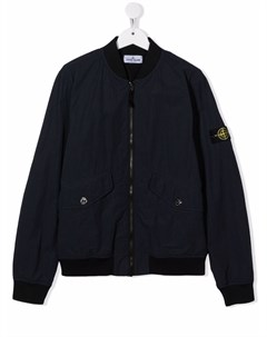 Бомбер с нашивкой логотипом Stone island junior