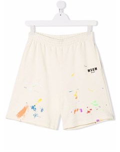 Спортивные шорты с принтом Msgm kids