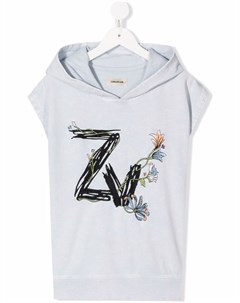 Худи без рукавов с вышивкой Zadig & voltaire kids