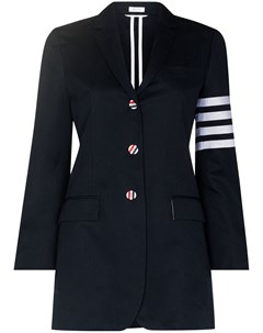 Однобортный пиджак строгого кроя с полосками 4 Bar Thom browne