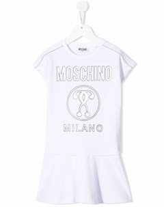 Платье футболка с принтом Double Question Mark Moschino kids