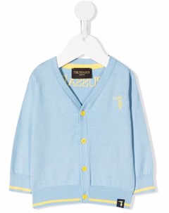 Кардиган с вышитым логотипом Trussardi junior