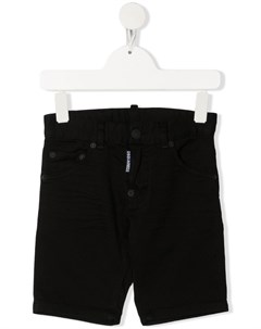 Джинсовые шорты с нашивкой логотипом Dsquared2 kids