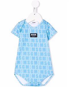 Боди с короткими рукавами и логотипом Msgm kids