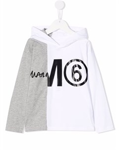 Худи в стиле колор блок с логотипом Mm6 maison margiela kids