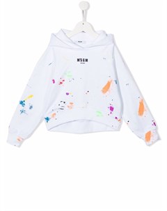 Худи с эффектом разбрызганной краски Msgm kids