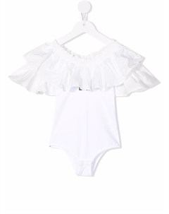 Боди с короткими рукавами и оборками Msgm kids